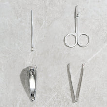 Mini Nail Clipper Set With Plastic Storage Case, (4 Pc Set)